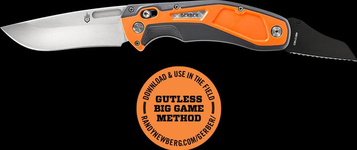 Immagine prodotto Gerber Gear Coltello da caccia Gerber RANDY NEWBERG DTS, 2 lame, acciaio inox 440C e D2, manico in nylon. (9.40 cm)