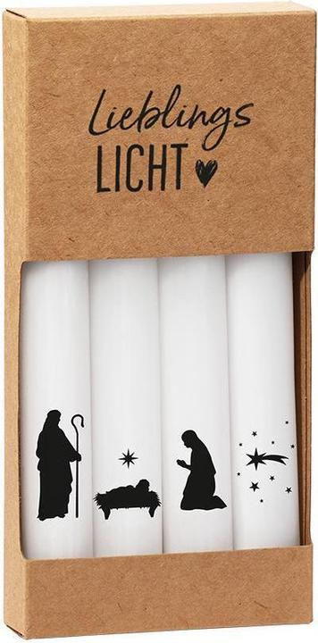 4er-Set Stabkerzen - Weihnachten (4 Stk.)