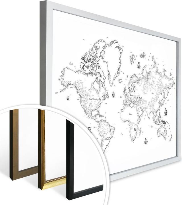 Produktbild Trenddeko Weltkarte - Aus vergangenen Zeiten (60 x 50 cm)