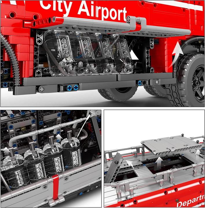 Actual product image Mould King Airport rescue vehicle