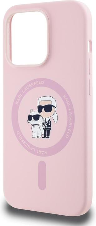 Immagine prodotto Karl Lagerfeld Custodia Liquid Silicone Karl e Choupette MagSafe per iPhone 14 Pro Rosa (Apple iPhone 14 Pro)
