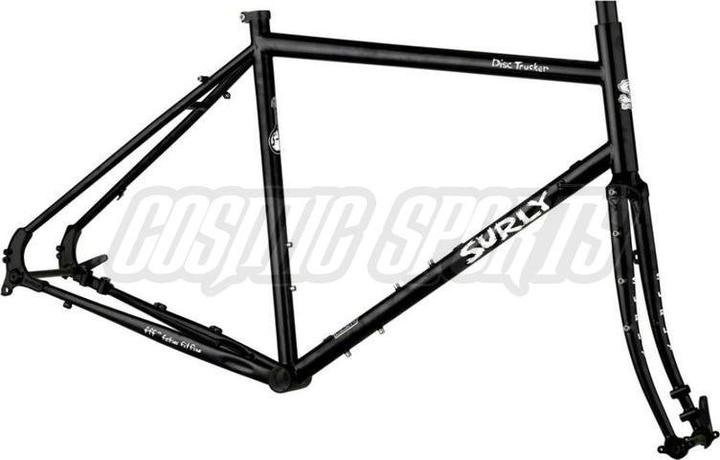 Surly Disc Trucker touring bike frame kit, 26", 50cm, hi-viz black