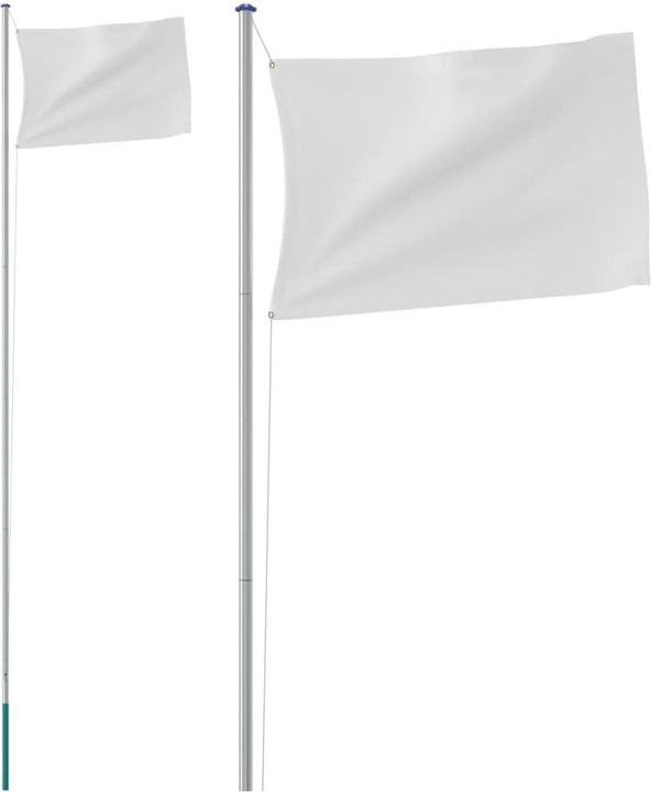 Produktbild VidaXL Fahnenmast Teilbar Silbern 6,23 m Aluminium,Farbe