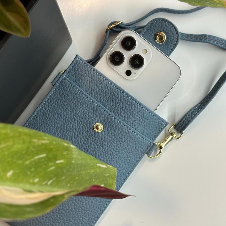 Immagine prodotto PhoneLook Elegante custodia a spalla universale per smartphone fino a 6,7 pollici con portafoglio (Apple iPhone 15)
