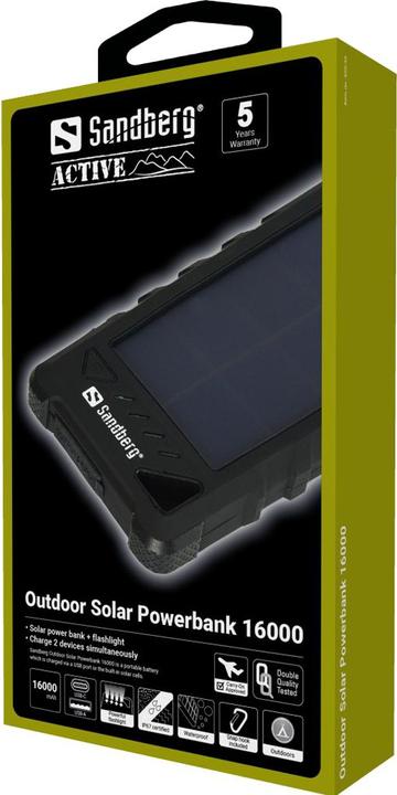 Immagine prodotto Sandberg solare all'aperto (16000 mAh, 1.40 W, 59.20 Wh)