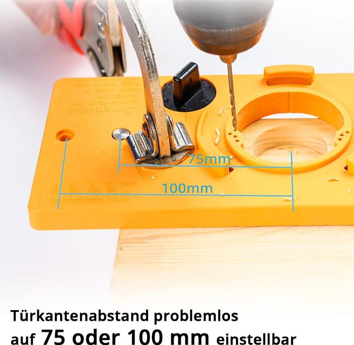 Image du produit Stahlwerk Gabarit de perçage de bande de pot avec mèche Forstner de 35 mm Mèche à charnière (35 millimètres)