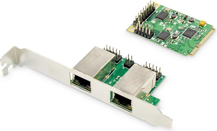 Image du produit Digitus Carte réseau mini PCI Express Dual Gigabit Ethernet (Mini PCI Express)