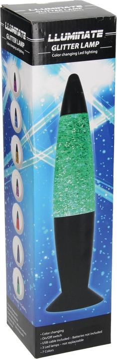 Produktbild Glitzer-LED-Lampe mit Farbwechsel, 34 cm
