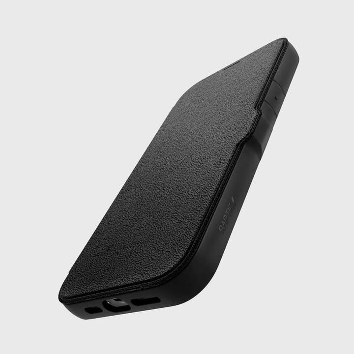 Produktbild Raptic iPhone 15 Pro - Urban Folio schwarz - Outdoor Flip Etui (Apple iPhone 15 Pro)