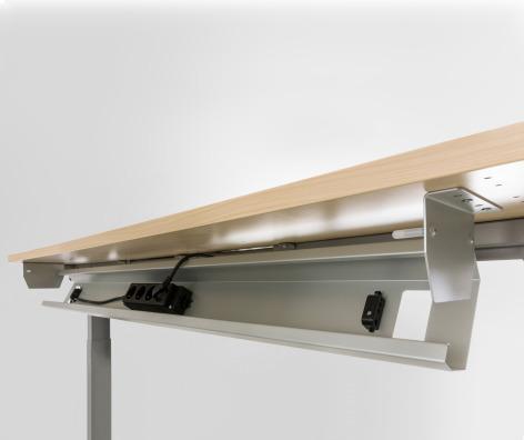 Actual product image Hammerbacher Cable tray foldable for 180 table silver (146.20 cm)