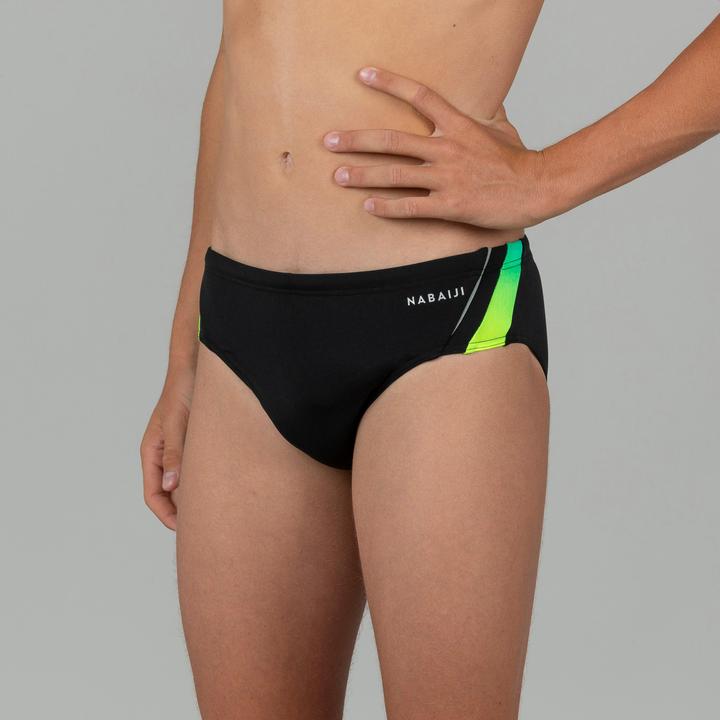 Actual product image Nabaiji Badehose Slip Jungen - 900 Yoke Grad grün (8, 9, 10)
