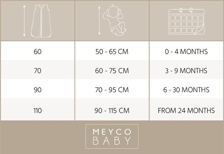 Image du produit Meyco sac de couchage - mousseline prélavée (70 cm, 0,5 TOG)