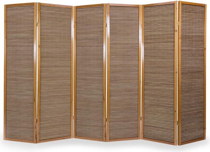 Image du produit Homestyle4u Paravent en bois 6x bambou marron