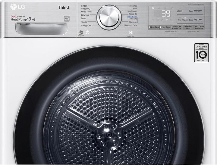 Actual product image LG RH90V9AV2QR tumble dryer Freestanding Front-load A+++ White (9 kg, Right)