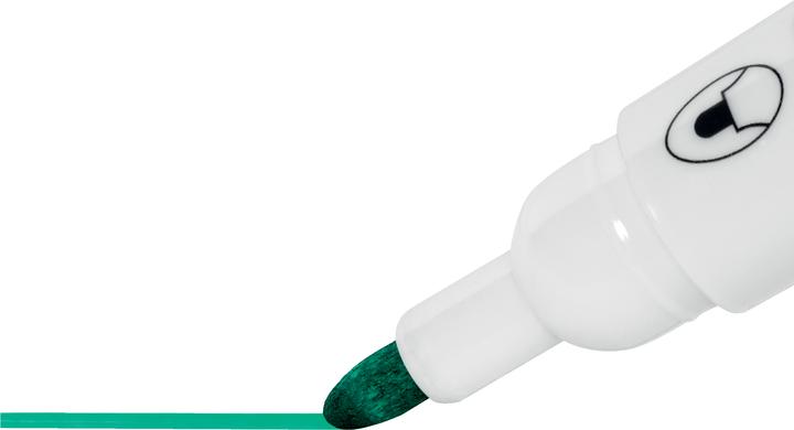 Actual product image Nobo Glide Whiteboard Pen (Green, 2 mm, 10 x)