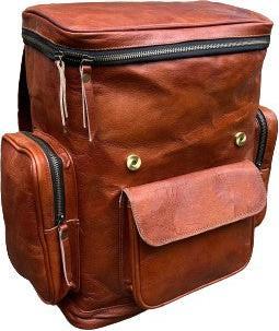 Actual product image Only-Bags.Store Leather Backpack, Travel Backpack Rucksack, Brown Leather Roll Top Backpack, Laptop Bag, Unisex