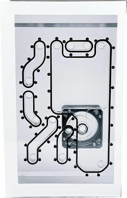 Stealkey Customs Lian Li O11D Mini Front MK2 D5 Distroplate - Acrylique - Blanc