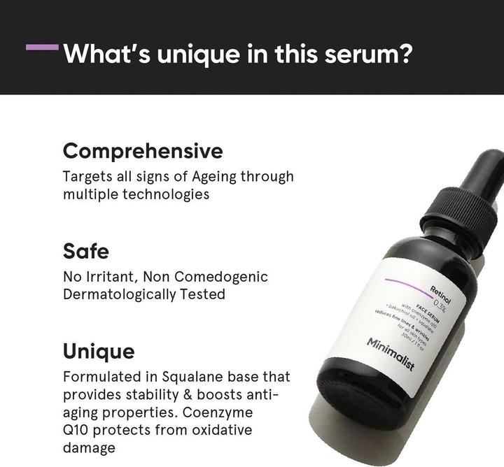 Actual product image Minimalist Retinol 0.3% Face Serum (30 ml)