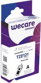 Actual product image Wecare Writing tape compatible with BROTHER TZE-121 black on transparent (0.90 cm, Transparent)