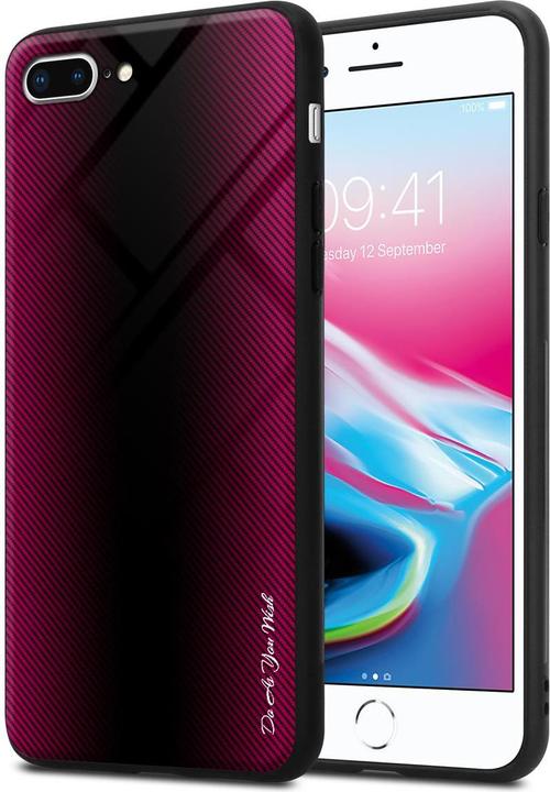Produktbild Cadorabo TPU Gestreiftes Glas Cover (Apple iPhone 7 Plus, Apple iPhone 7s Plus)