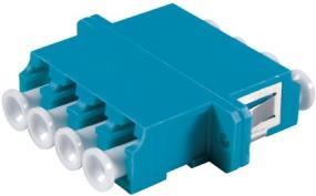 Produktbild Tecline LWL Kupplung LC/LC, 4-fach, Singlemode, Kunststoff-Gehäuse mit Keramik-Ferrule, blau Für SC Duplex A (Netzwerk Kupplung)