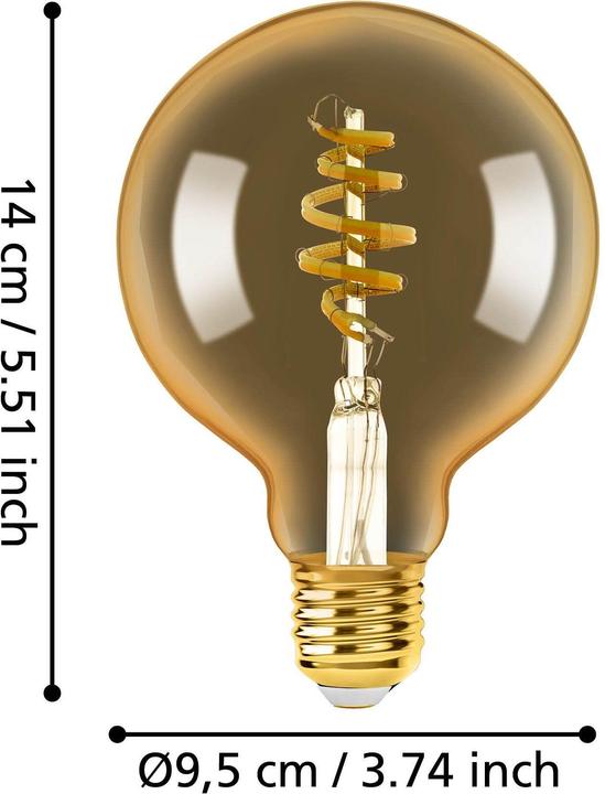 Actual product image EGLO Illuminant (E27, 4.90 W, 360 lm, 40 x, G)
