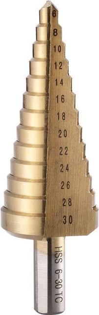 Produktbild technocraft HSS Stufenbohrer-Satz (4 mm, 5 mm, 6 mm, 7 mm, 8 mm, 9 mm, 10 mm, 11 mm, 12 mm, 13 mm, 14 mm, 16 mm, 18 mm, 20 mm, 22 mm, 24 mm, 26 mm, 28 mm, 30 mm)