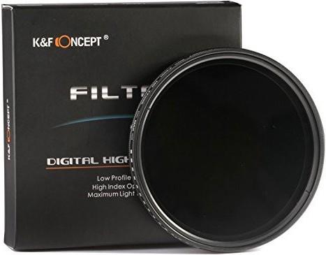 K&F Concept Filtro ND variabile da ND2 a ND400 (52 mm, Filtri graduati grigi)