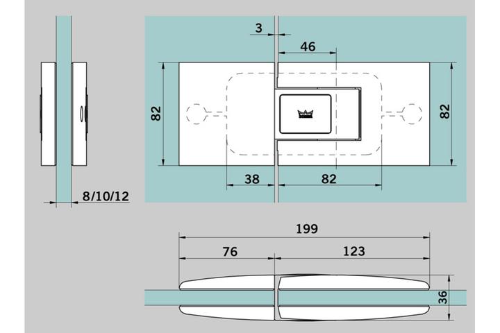 Actual product image Dormakaba Swing door hinges TENSOR
