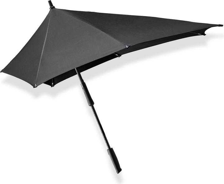 Senz Stick Storm Regenschirm, XXL, Schwarz Pur