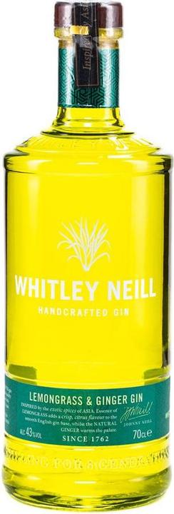 Image du produit Whitley Neill Lemongrass & Ginger (citronnelle et gingembre) Dry Gin (1 x 70 cl)