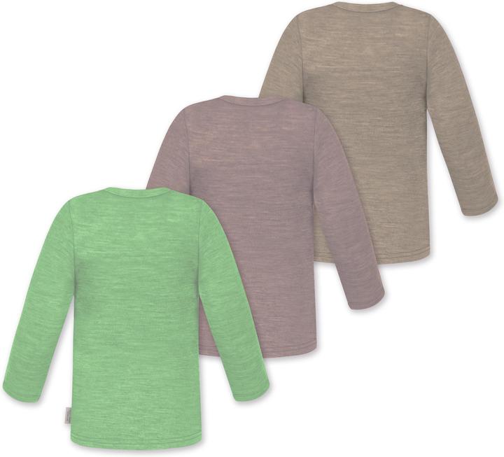 Image du produit Normani Lot de 3 manches longues bébé mérinos "Taupo" - 9475 (86)