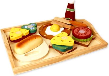 Produktbild Imagetoys Morgenmadsbakke i trae med tilbehør