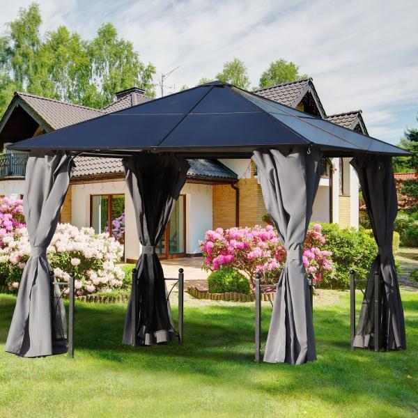 Produktbild Outsunny Gartenpavillon mit Seitenteilen und Dach (300 cm, 300 cm)