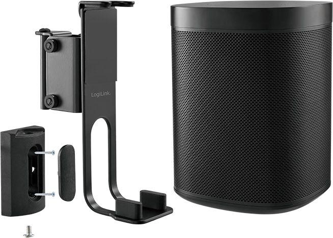 Image du produit LogiLink Support mural pour Sonos One, Play:1, One SL (1 pièce, Installation murale, Rotatif, Inclinable, Pivotant)
