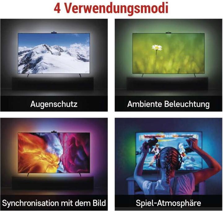 Productafbeelding Emos GoSmart Ambient LED RGB Beleuchtung für TV 75“ (189 cm) (660 lm)