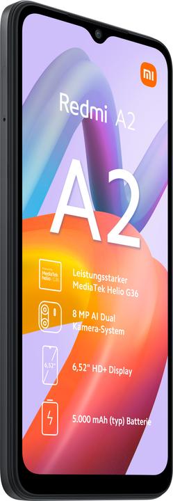 Actual product image Xiaomi Redmi A2 (32 GB, Black, 6.52", Dual SIM, 8 Mpx, 4G)