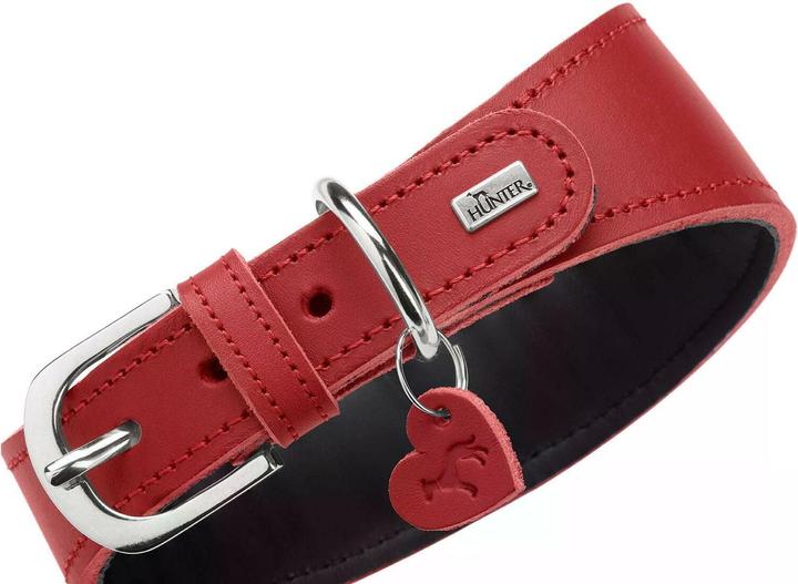Image du produit Hunter Collier Lévrier Love 52/M, rouge/noir (M, Chien, Général)