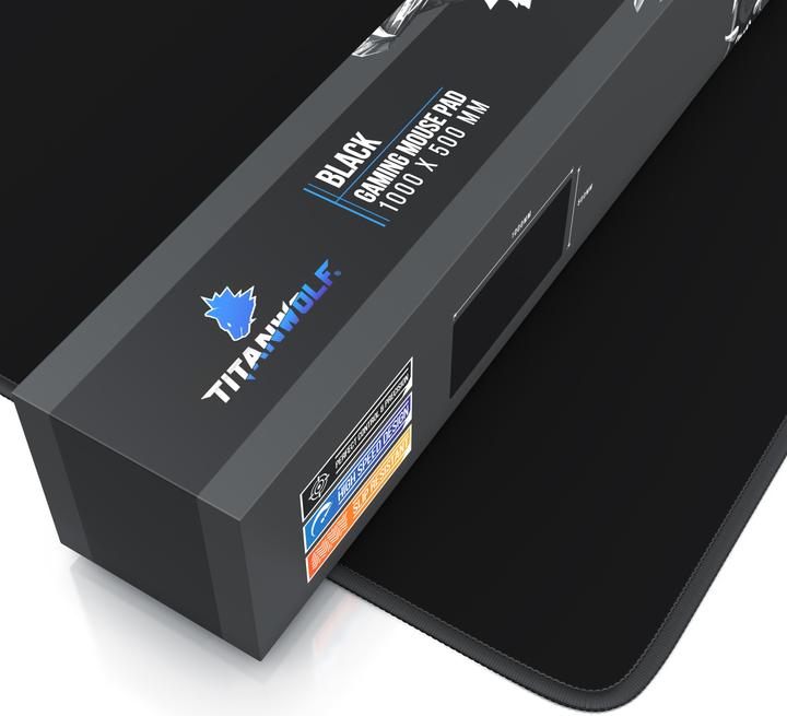 Image du produit Titanwolf Gaming Mauspad, 1000 x 500mm XXL Mausmatte, verbessert Präzision & Geschwindigkeit, schwarz (XXL)