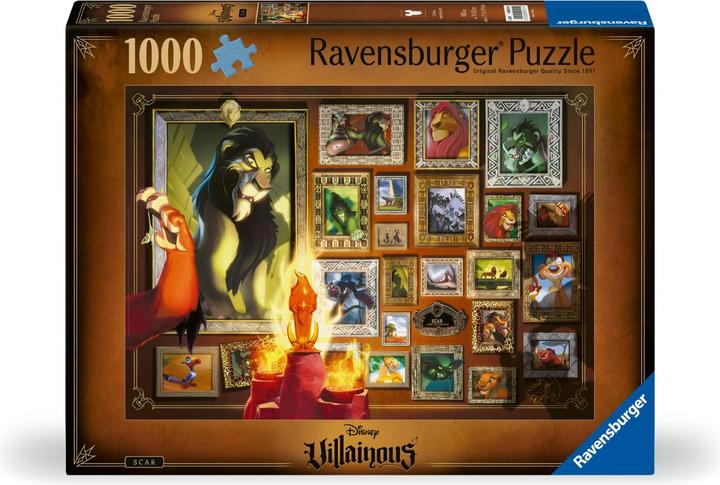 Immagine prodotto Ravensburger Puzzle 12000101 - Scar - Puzzle da 1000 pezzi del cattivo Disney per adulti e bambini (1000 pezzi)