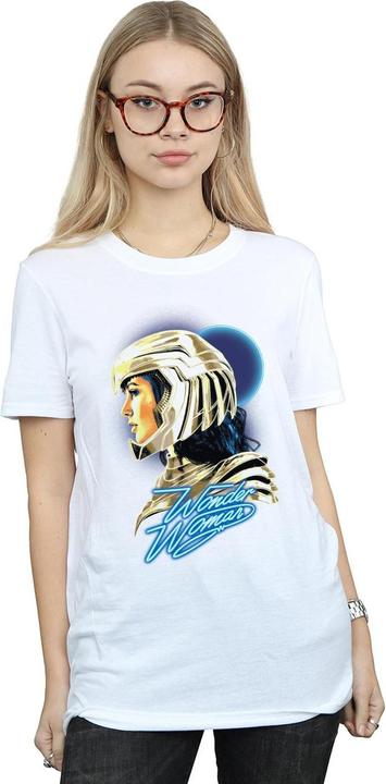 Actual product image Womens/Ladies Wonder Woman 84 Retro Gold Helmet Cotton Boyfriend T-Shirt (XL)