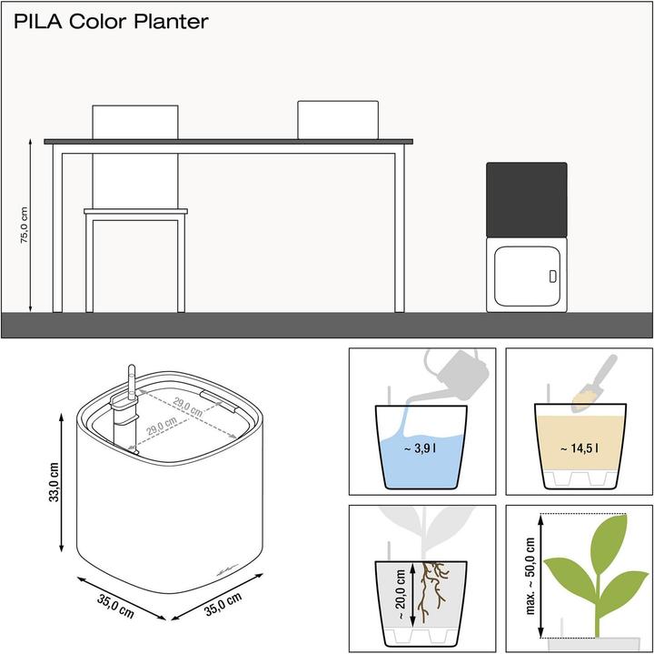 Actual product image Lechuza Flowerpot PILA Color Planter (35 cm)
