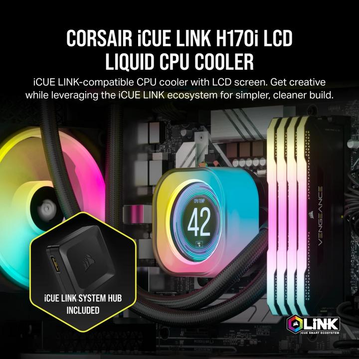 Actual product image Corsair iCUE Link H170i LCD