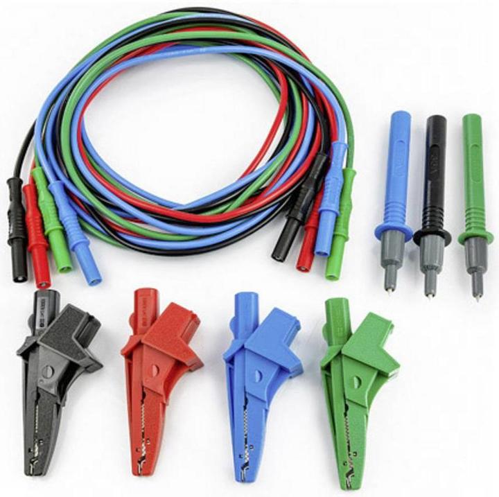 Immagine prodotto HT Instruments Set di puntali composto da 4 puntali, pinze a coccodrillo, 3 sonde di prova