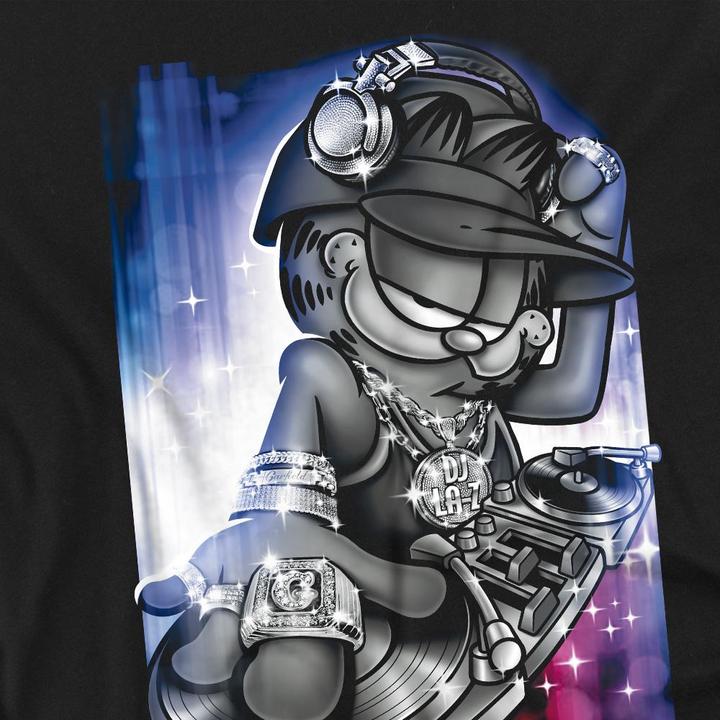 Immagine prodotto Garfield DJ Lazy Maglietta Adulto Unisex (XL)