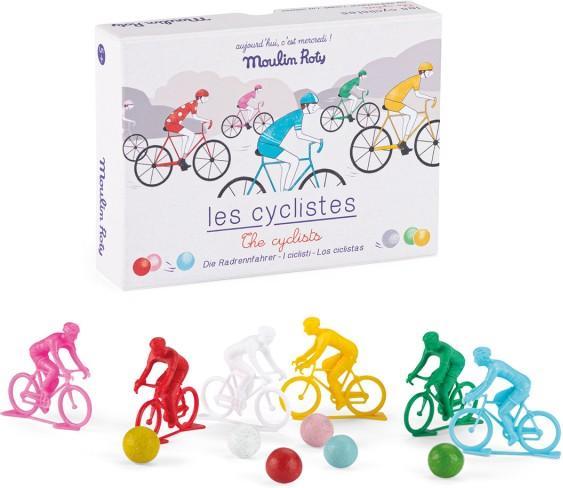 Produktbild Moulin Roty Spiel mit 6 Radrennfahrern und Murmeln