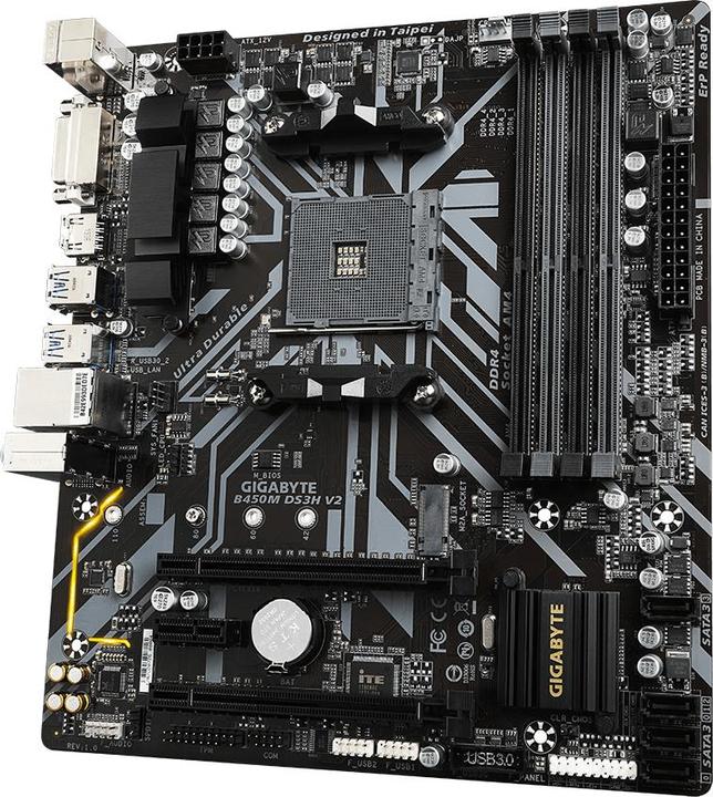 Produktbild Gigabyte B450M DS3H V2 (AM4, AMD B450, mATX)