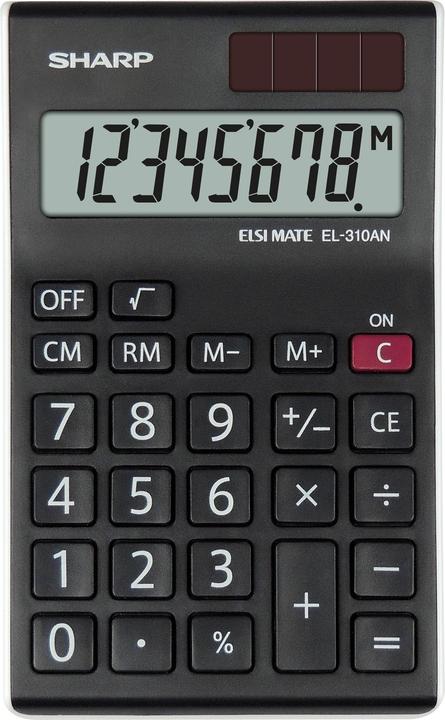 Actual product image Sharp Calculatorius SH-EL310ANWH (Batteries, Solar cells)