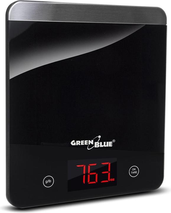 Actual product image Greenblue 53517 Black Countertop Rectangle Electronic kitchen scale