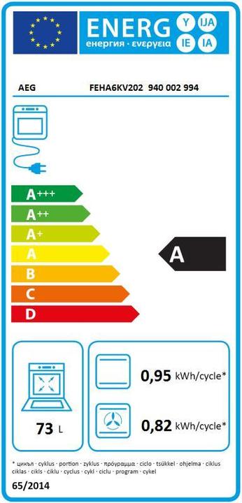 Label énergétique AEG FEHA6KV202